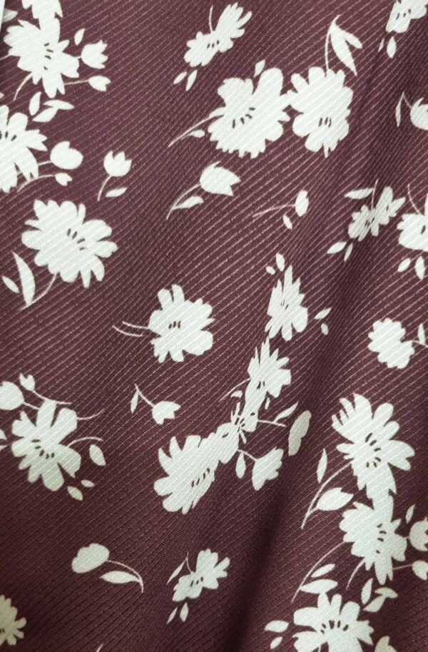 Elegant Brown Floral Print Side Slit Midi Dress for Women - Image 7