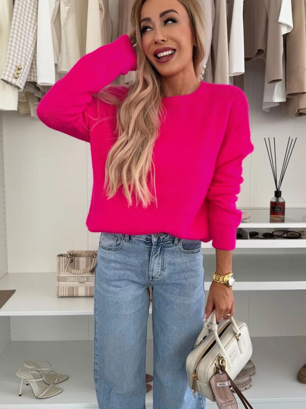 Fuchsia Dream soft Kinit Alpaca Wool Sweater