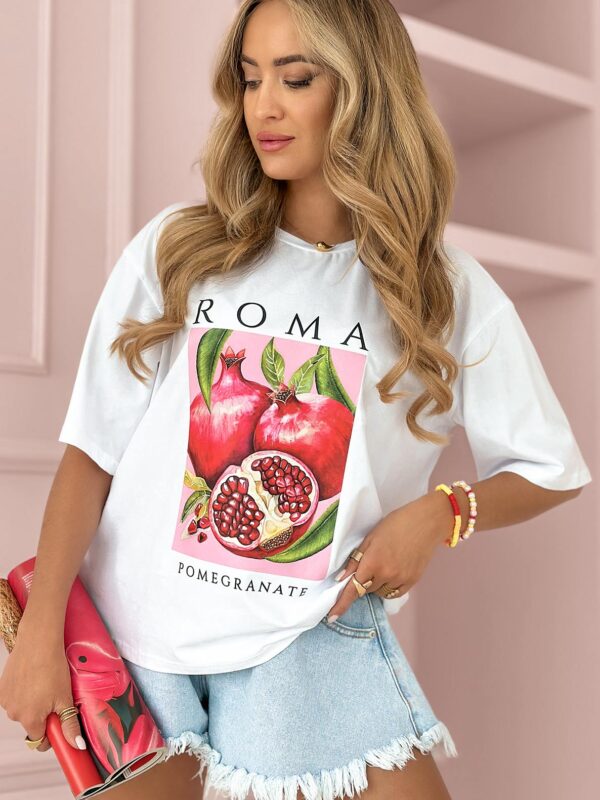 Pomegranate Kiss Print T-shirt Top