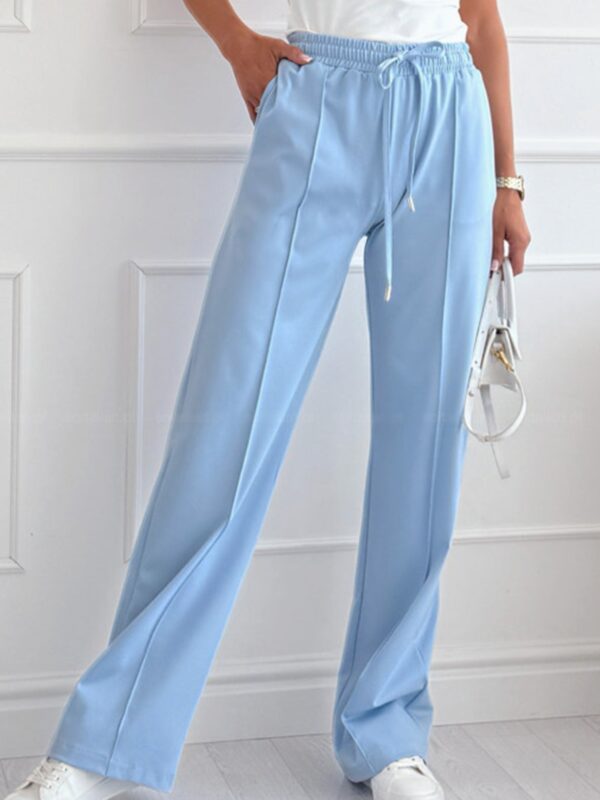 Azure Ease Drawstring Pocket Detail Trouser