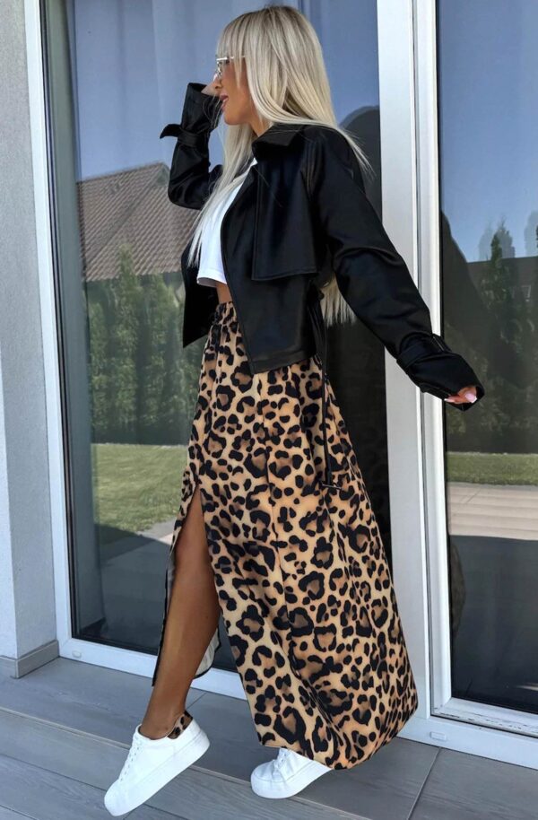 Leo Print Midaxi Skirt - Image 3