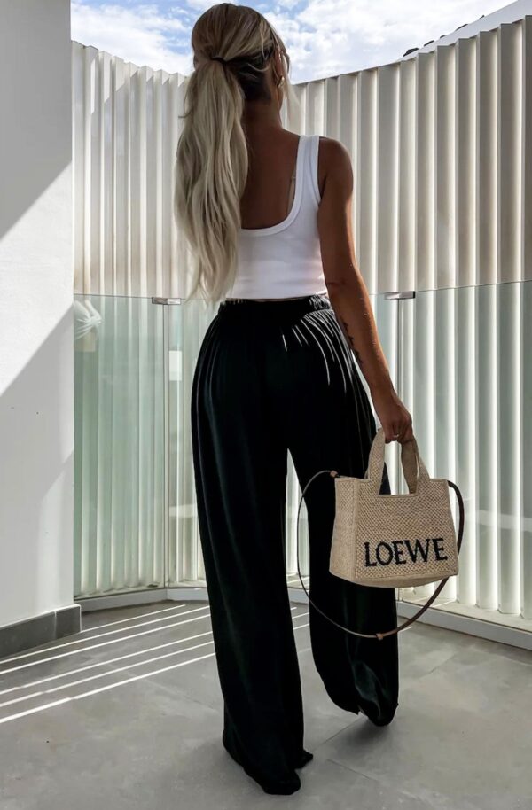 Italian-Made Wide-Leg Loungewear Trousers for Women - Image 4