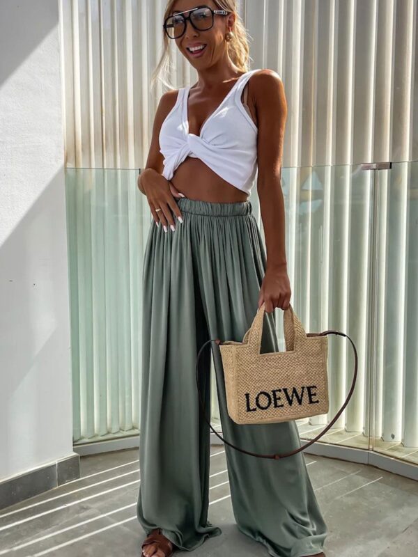 Italian-Made Wide-Leg Loungewear Trousers for Women