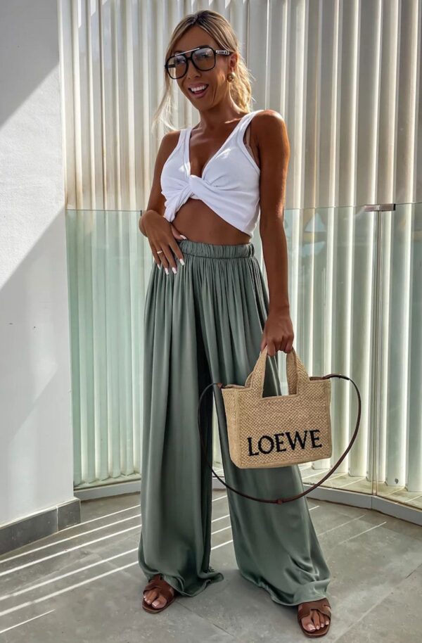 Italian-Made Wide-Leg Loungewear Trousers for Women