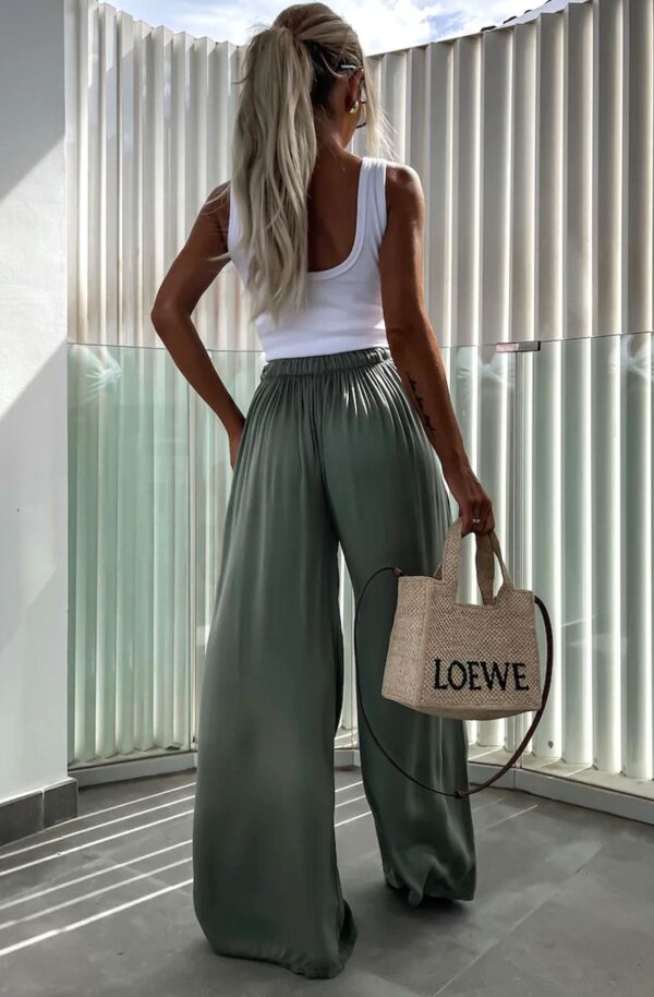 Italian-Made Wide-Leg Loungewear Trousers for Women - Image 7