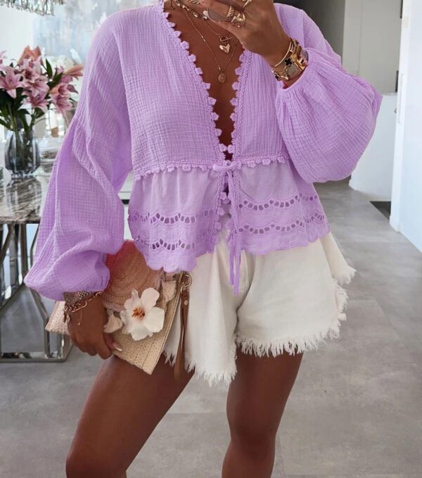 Sariah Cotton Tie-Up – Lavender Mist