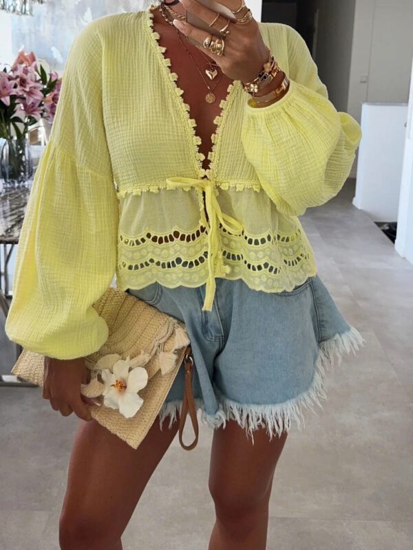 Sariah Cotton Tie-Up – Yellow Spark