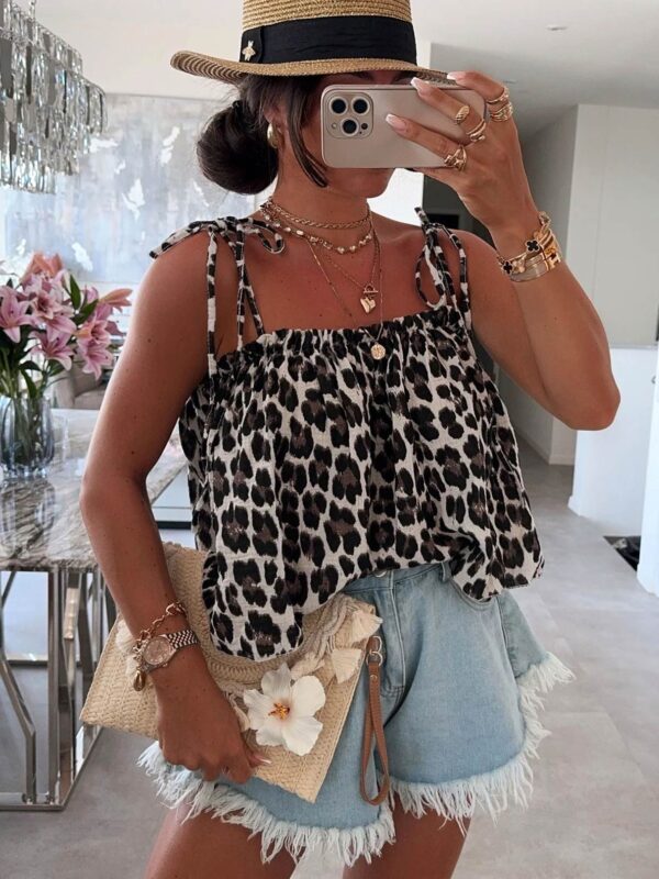 Savara Tie-Up Top – Wild Leopard