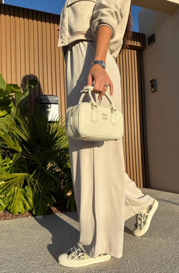 Alora Wide Leg Trousers – Sandstone - Image 3