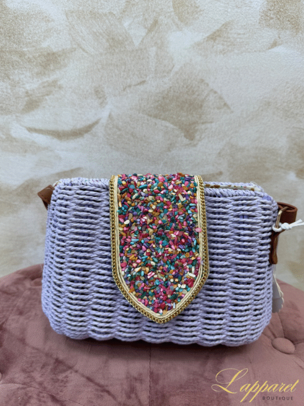 💜 Lilac Pebble Luxe Woven Crossbody