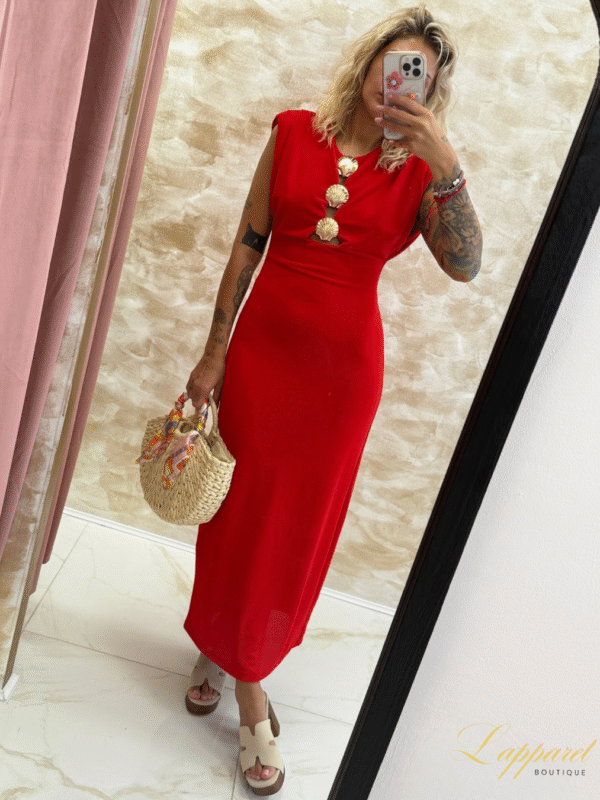 Drifted Seashell Dress Red