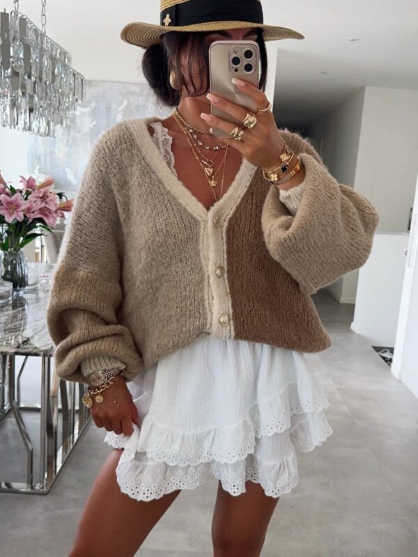 🤎 Chestnut Colourplay Cardigan