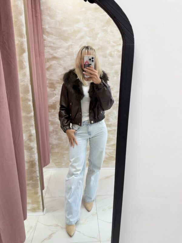 Astraya Mocha Fur Collar Jacket