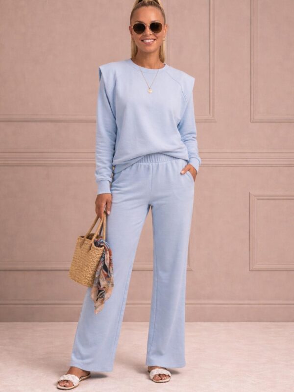 Veloura Azure Shoulder Padded Lounge Set