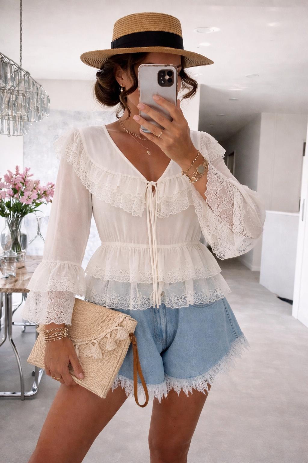 Fleur Delicate Lace Blouse