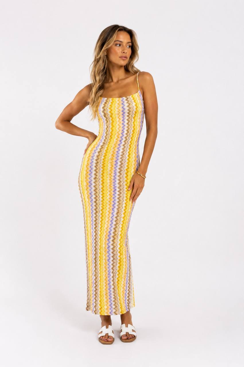 💛 Capri Breeze Dress – Yellow