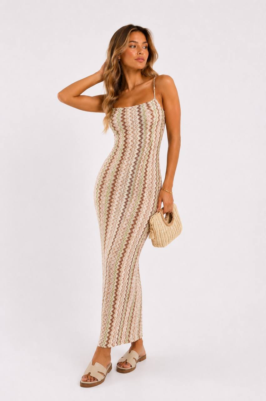 🤍 Capri Breeze Dress – Sand - Image 2