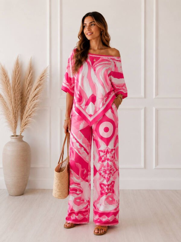 Amalfi Pink Silky Set